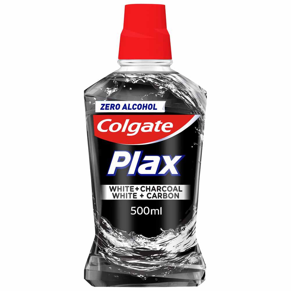 Colgate Collutorio Sbiancante Carbone Plax White & Charcoal 500 Ml - --image