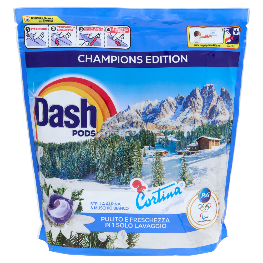 Dash Pods Cortina Detersivo Lavatrice Capsule 60 Lavaggi, , large