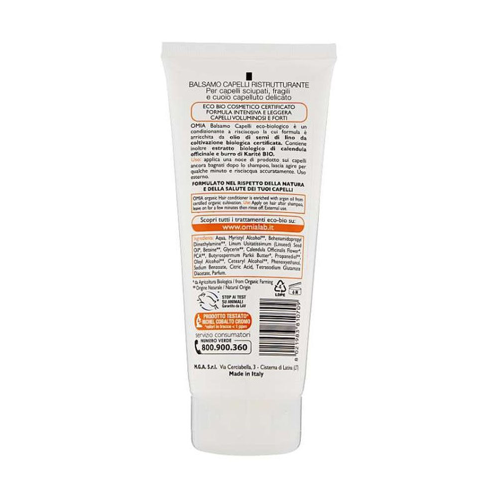 Omia Ecobiologico Semi di Lino Balsamo 180 ml, , large