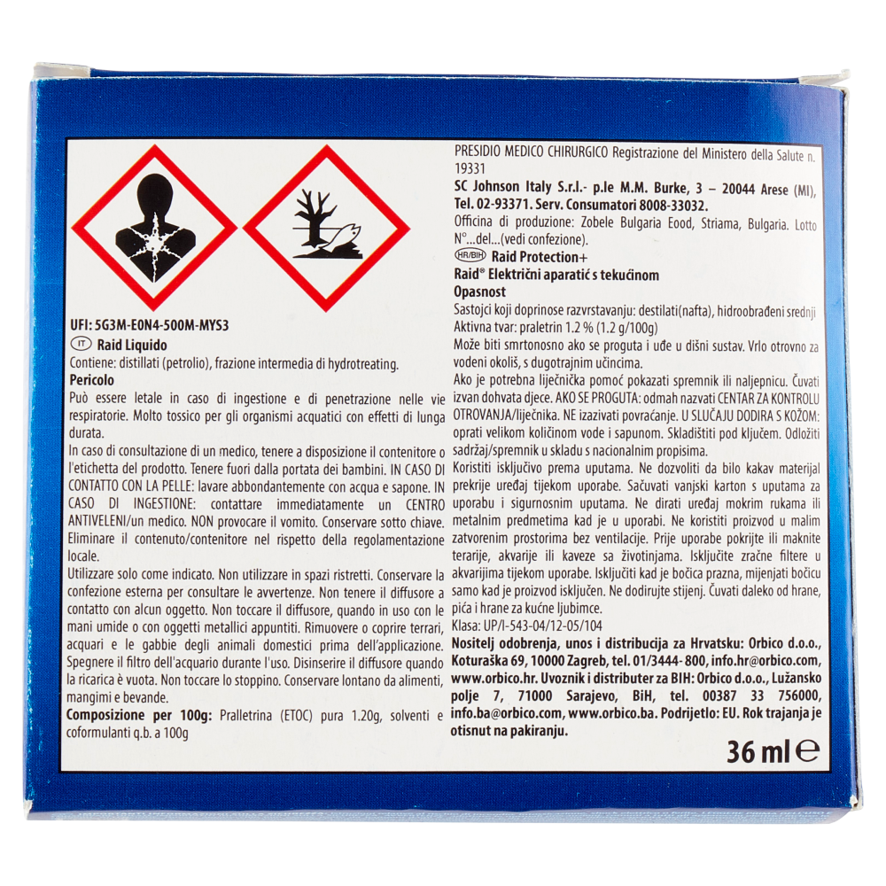 Raid Liquido Elettrico Protezione+ Base e Ricarica Inodore 60 Notti, , large