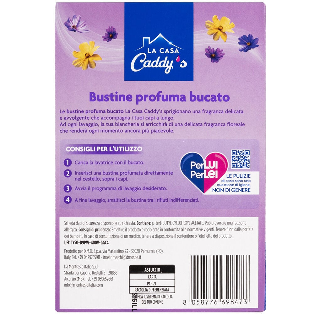 Caddy's Bustine Profuma Bucato Desiderio Fiorito 8 Pezzi, , large
