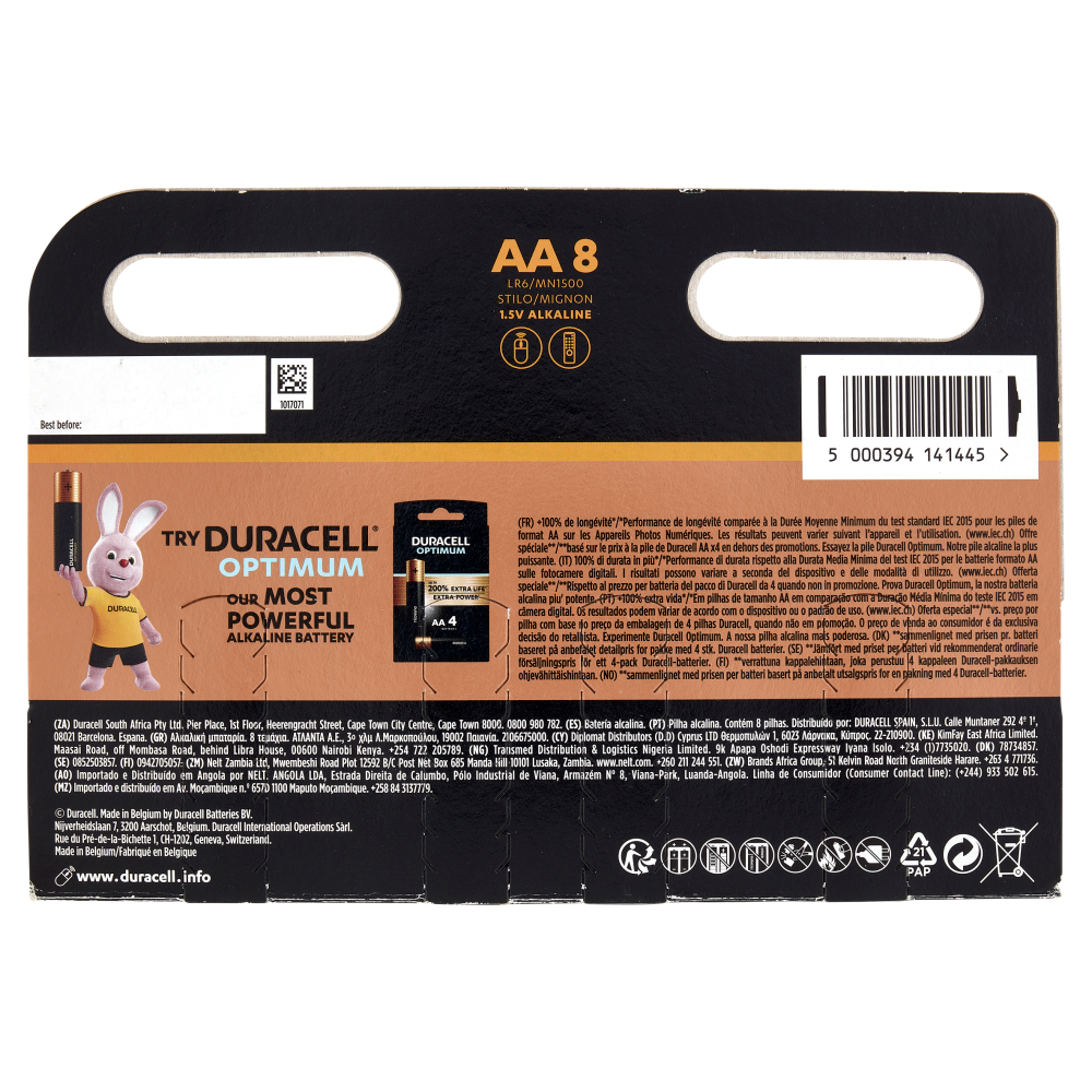 Duracell Plus AA Batterie Stilo Alcaline 1.5V LR06 MX1500 Confezione da 8, , large
