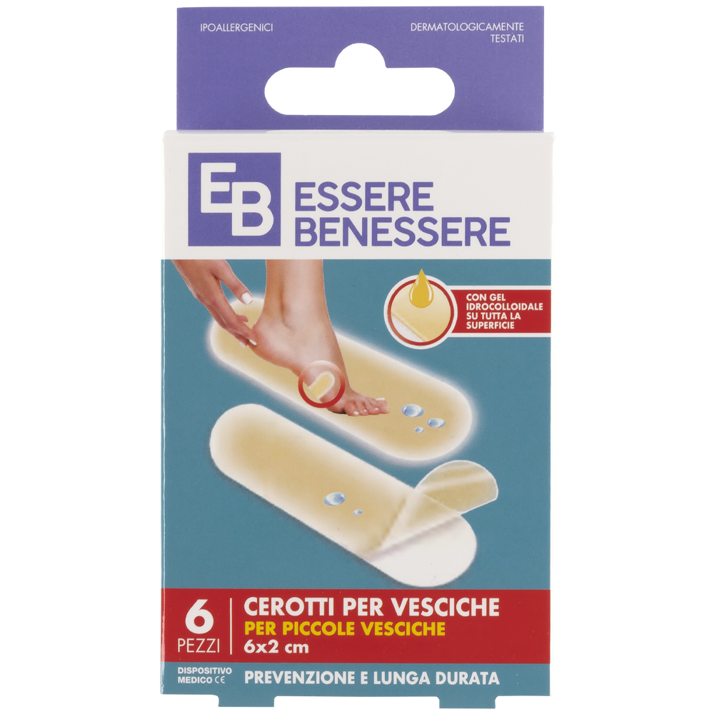 Essere Benessere Cerotti Vesciche Piccoli 6x2cm 6pz, , large