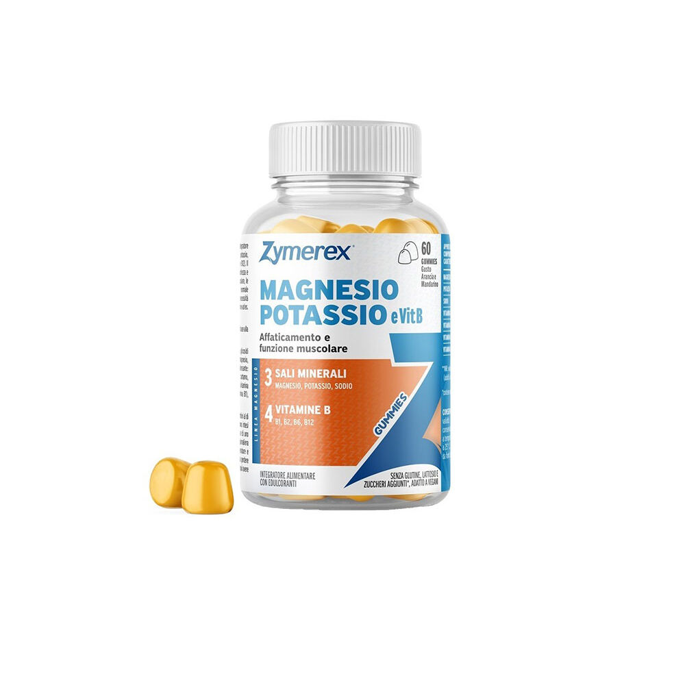 Zymerex Integratore Magnesio Potassio Vitamine B 60 Caramelle Gommose, , large
