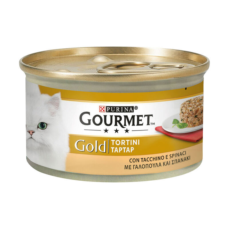 Gourmet Gold Tortini Cat Adult con Tacchino e Spinaci 85 g - -
