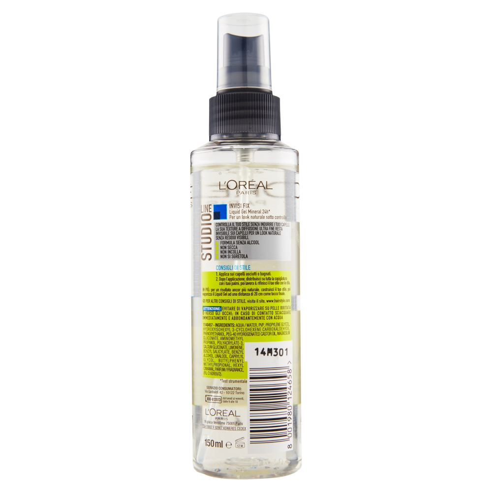 L'oreal Paris Studio Line Invisi Fix 5 Liquid Gel Mineral 24h 150 ml, , large
