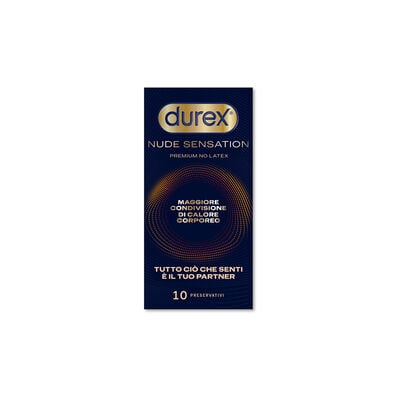 Durex Nude Sensation Preservativi Ultra Sottili Senza Lattice 10 pz	