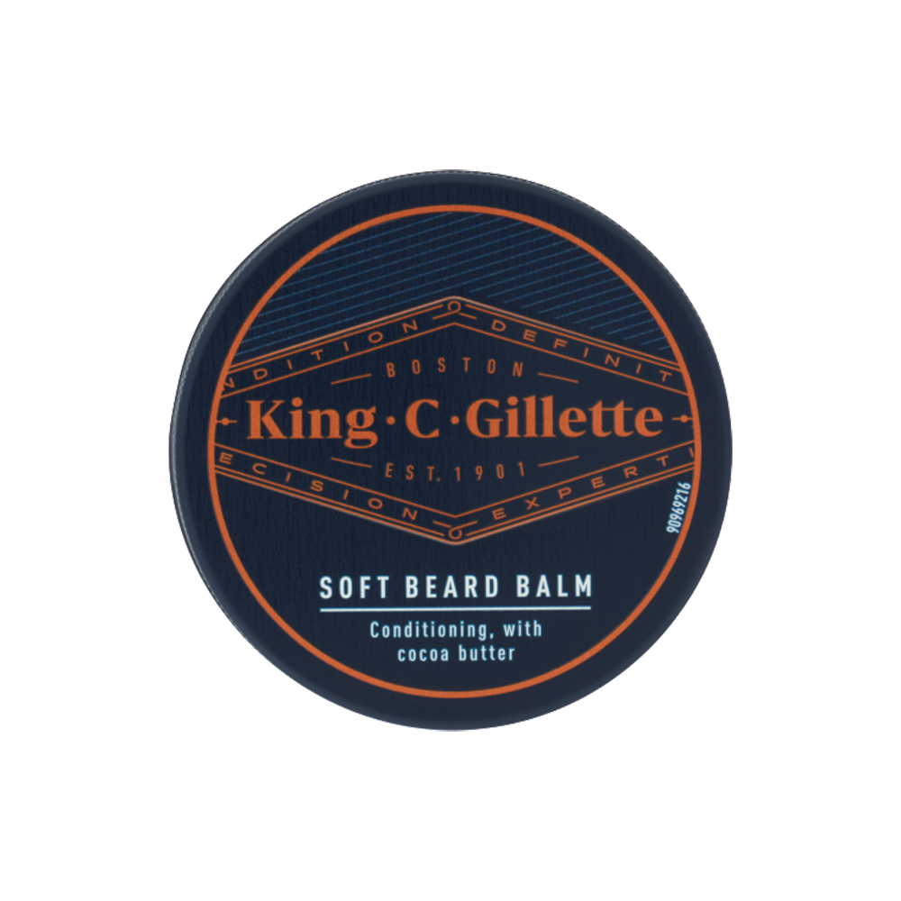 Gillette King C. Balsamo Delicato da Barba con Burro di Cacao, Olio di Argan, Burro di Karit&eacute; 100 ml, , large