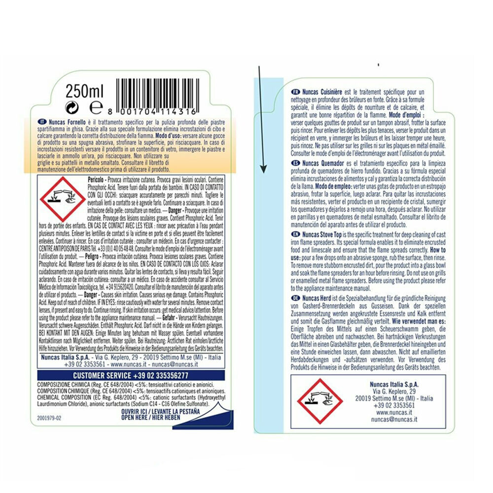 Nuncas Detergente Fornello 250 ml, , large
