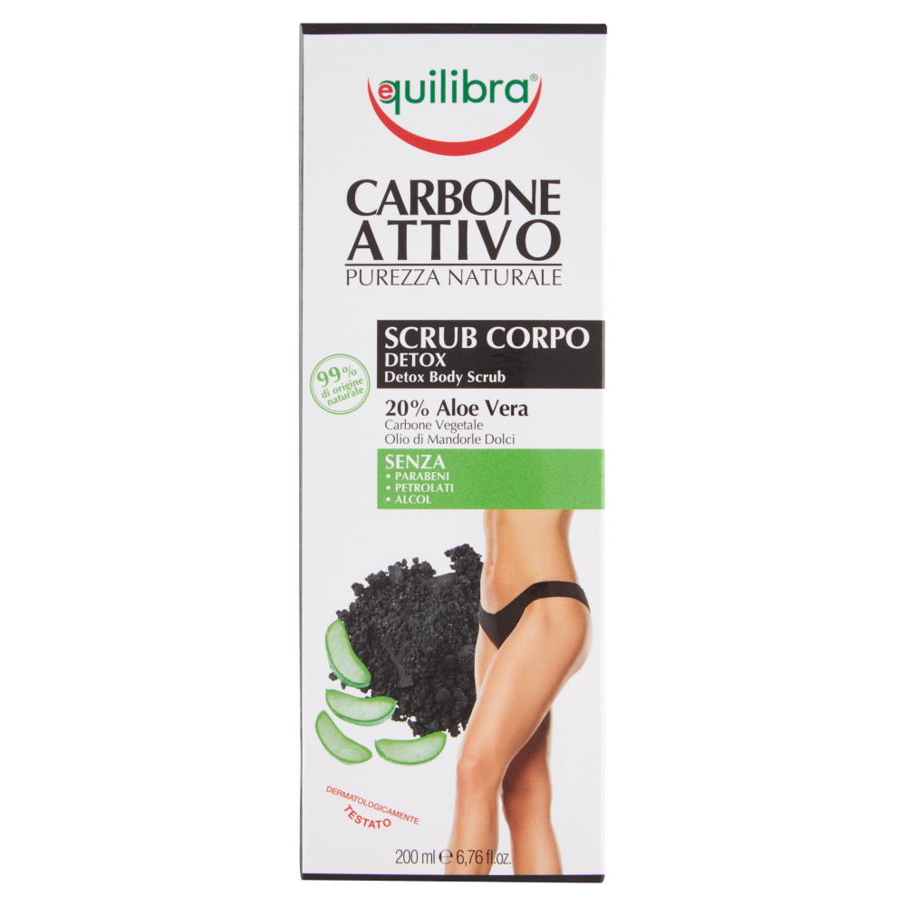 Equilibra Carbone Attivo Scrub Corpo Detox 200 ml, , large