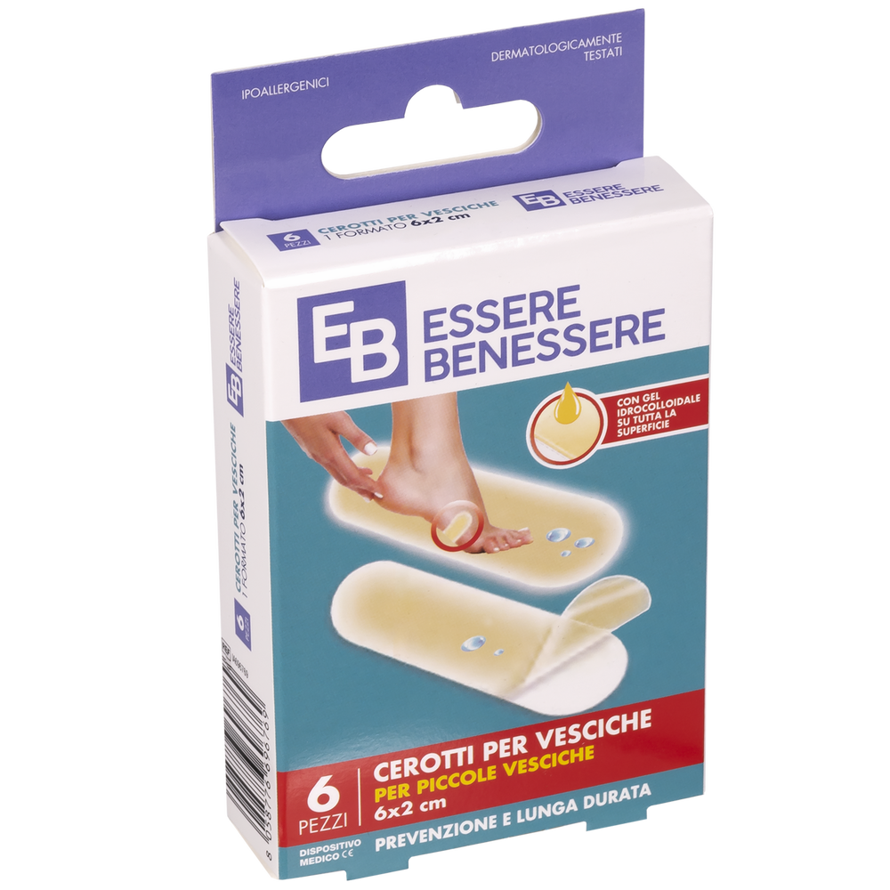 Essere Benessere Cerotti Vesciche Piccoli 6x2cm 6pz, , large
