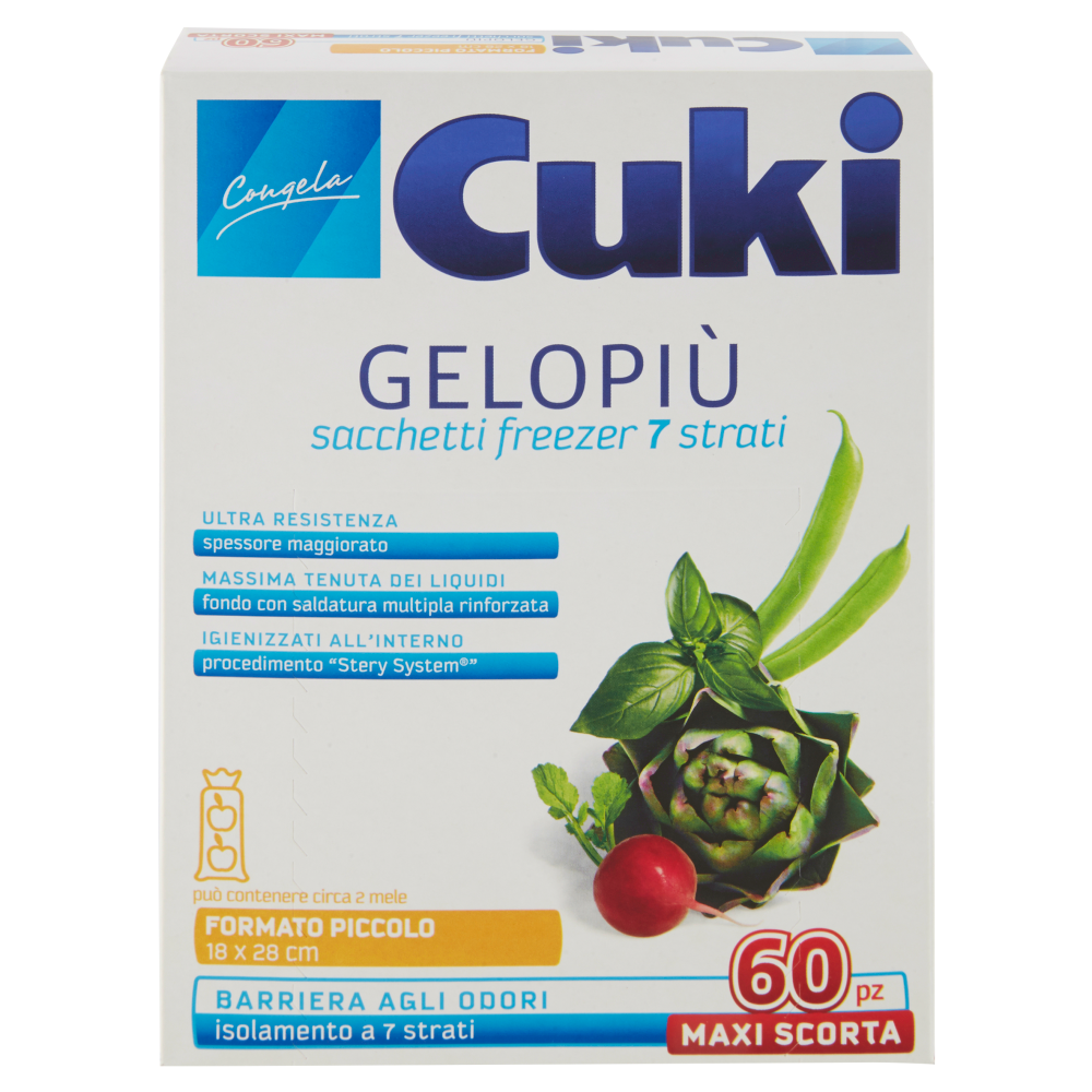 Cuki Gelopiù 18x68 cm 60 Sacchetti - -