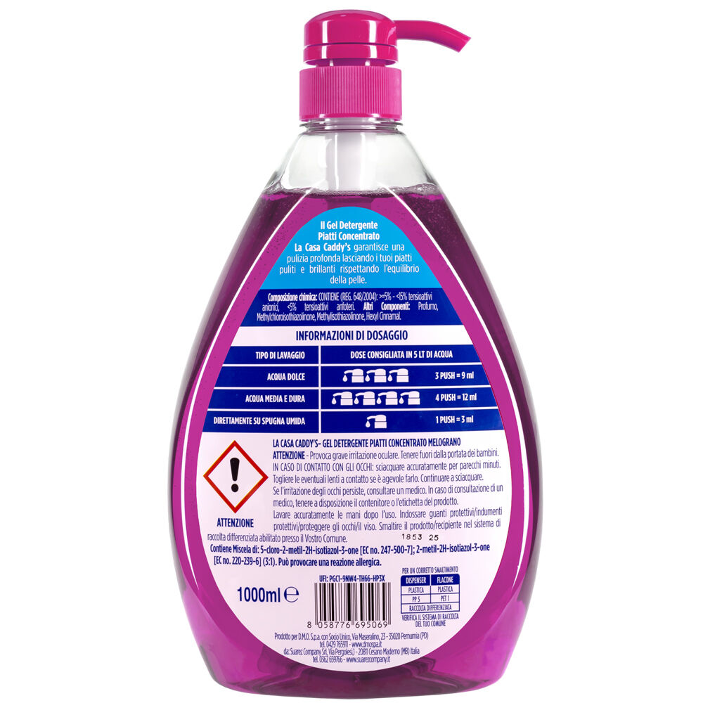 Caddy's Piatti Gel Concentrato Melograno 1000ml, , large