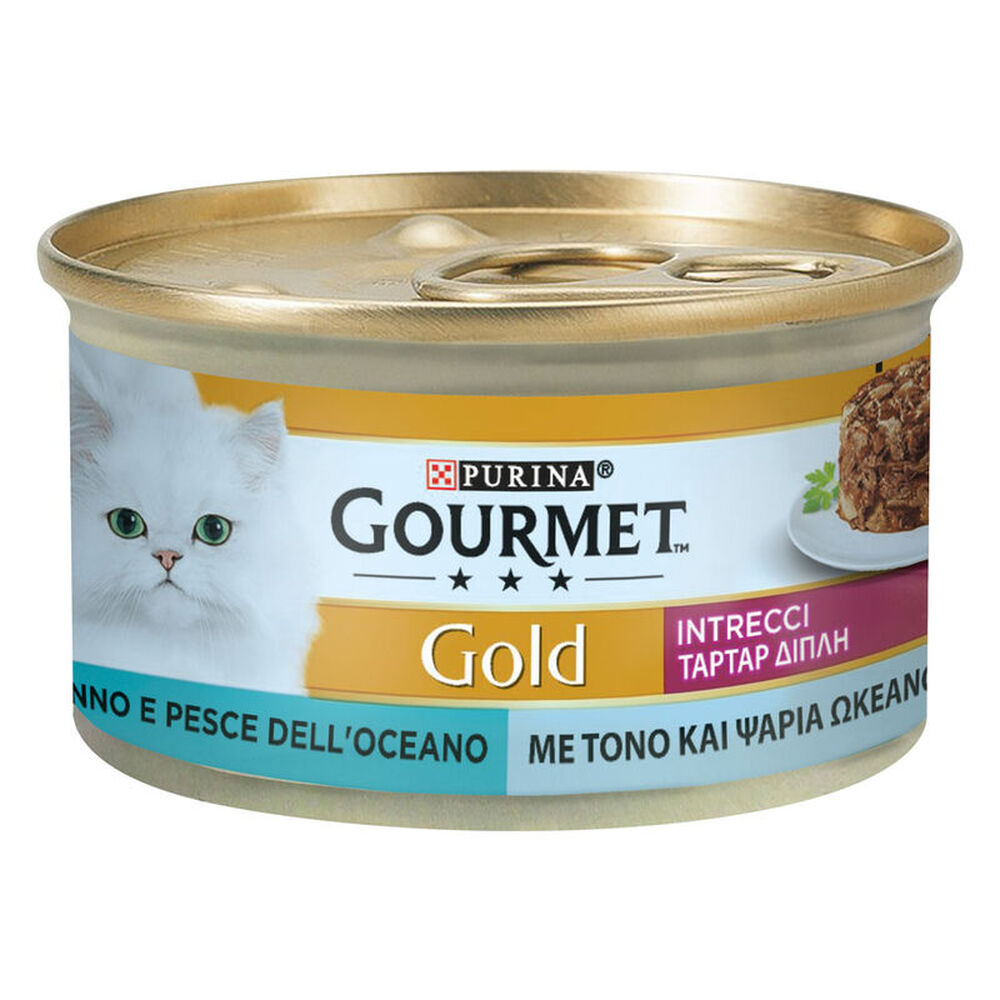Gourmet Gold Cat Adult Intrecci di Gusto Tonno & Pesce dell'Oceano 85 g, , large