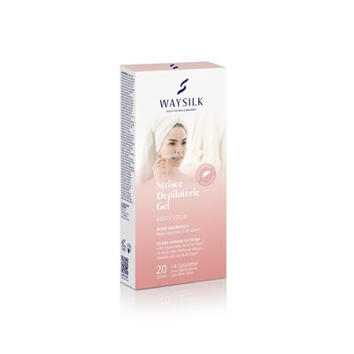 Waysilk Strisce Depilatorie Viso Gel 20 Pezzi