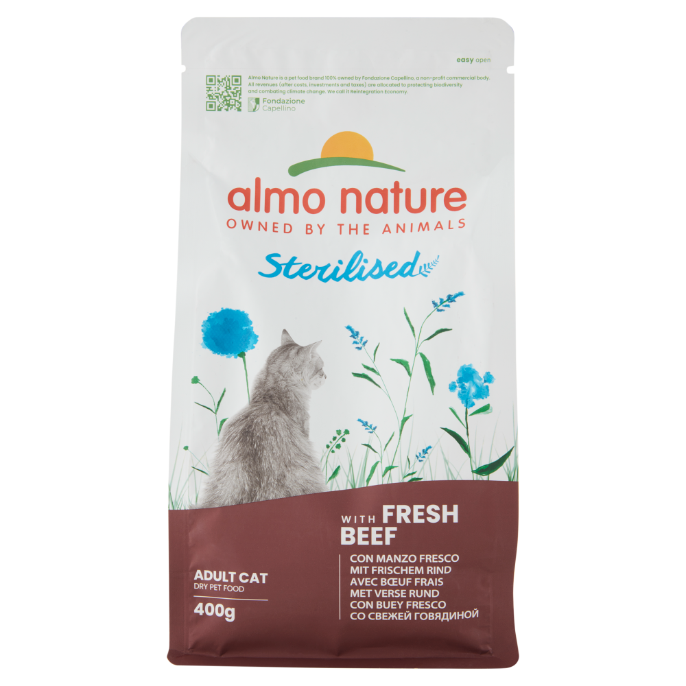 Almo Nature Sterilised Adult Cat con Manzo Fresco 400 g - -