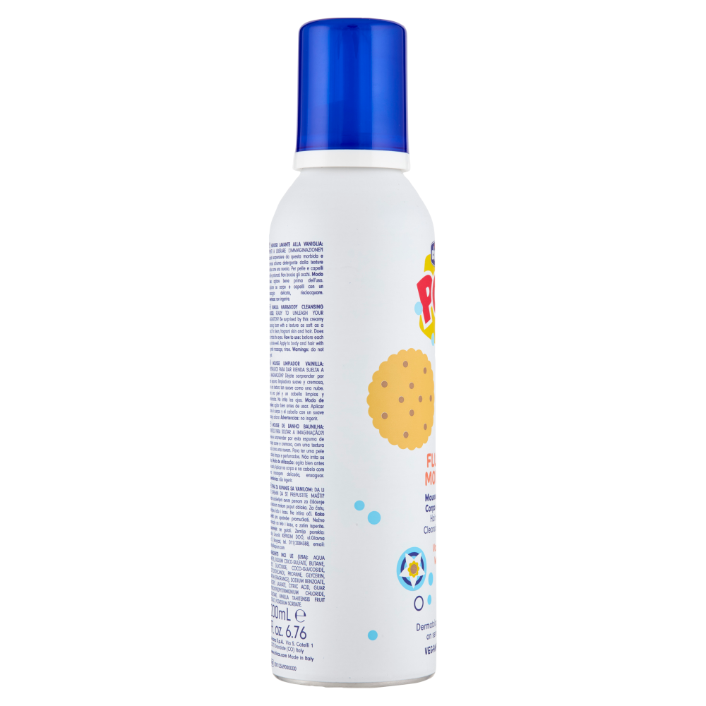 Chicco Pop Fluffy Mousse Lavante Corpo e Capelli Vanilla 200 ml, , large
