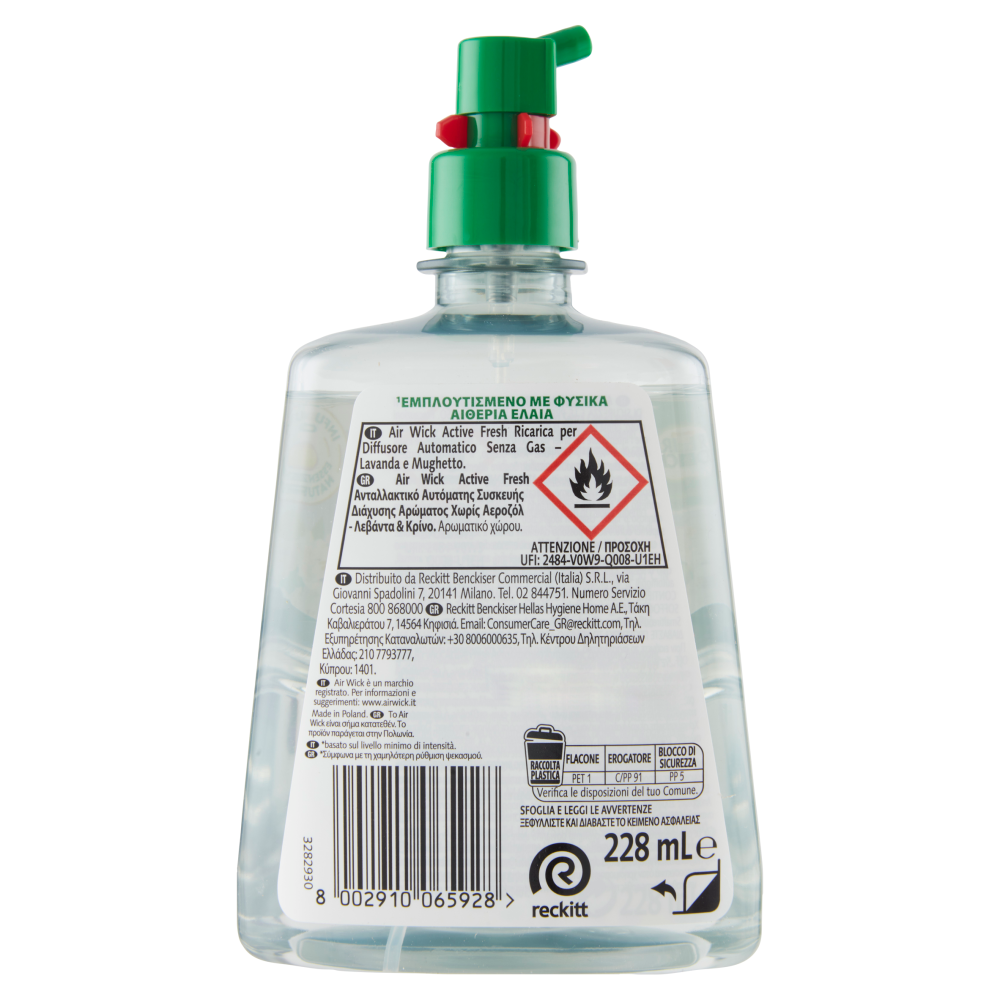 Air Wick Active Fresh Ricarica per Diffusore Automatico Lavanda 228 ml, , large