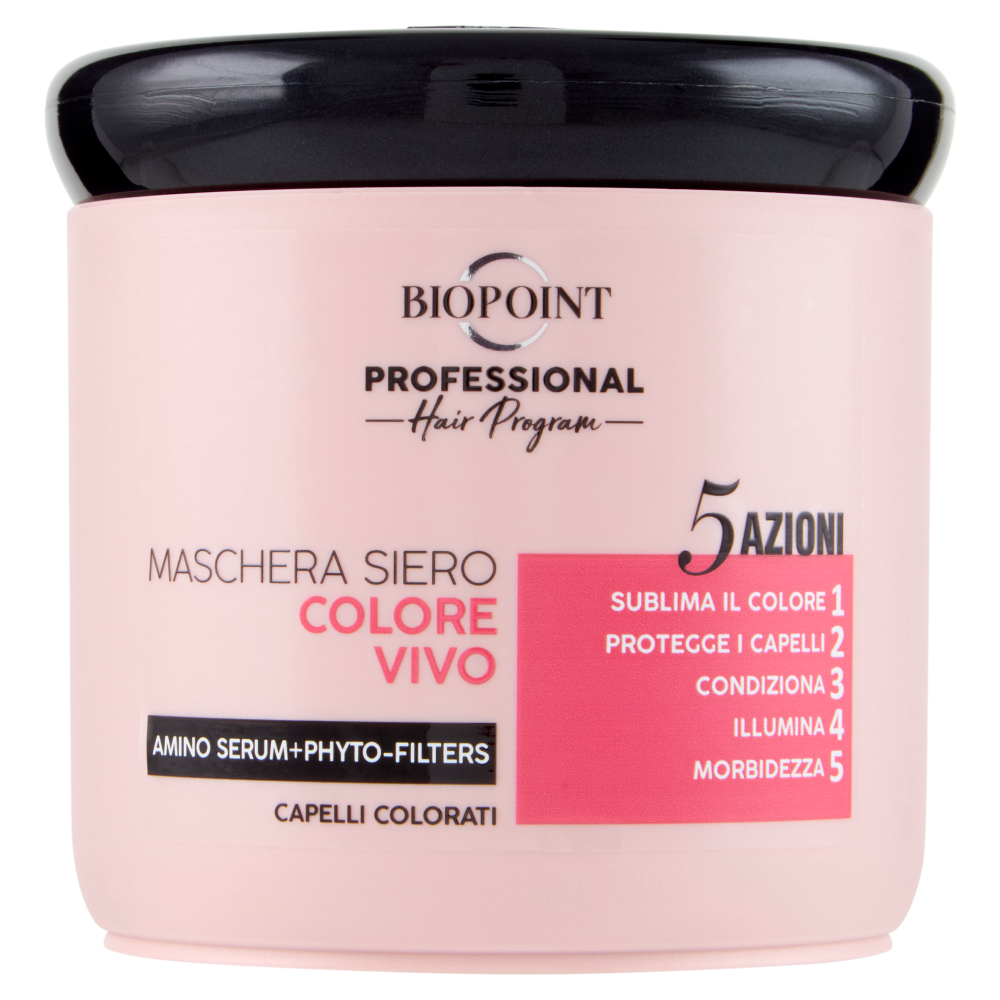 Biopoint Professional Hair Program Maschera Siero Colore Vivo 400 ml, , large