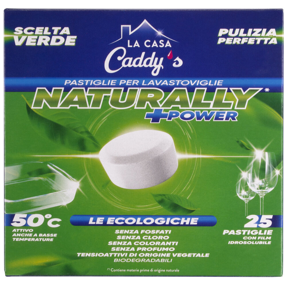 Caddy's Tabs Lavastoviglie Naturally 25 Pezzi , , large