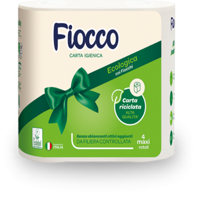 Fiocco Carta Igienica Maxi Eco Label 4 Pezzi 