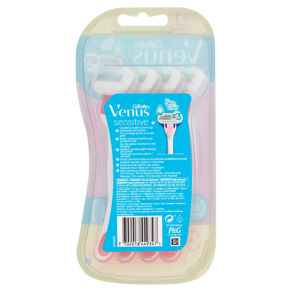 Gillette Venus RasoioUsa e Getta Sensitive 3+1 Rasoi, , large