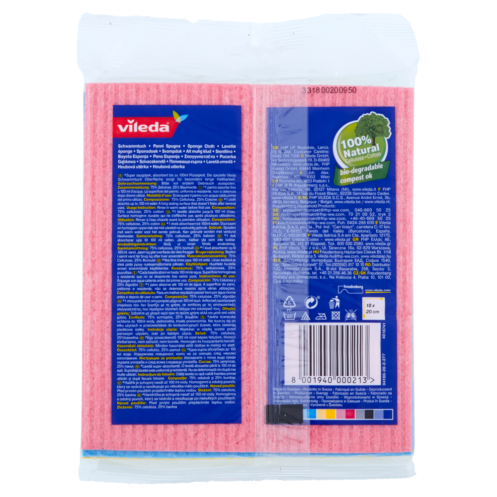 Vileda Pannospugna 3 Pezzi, , large