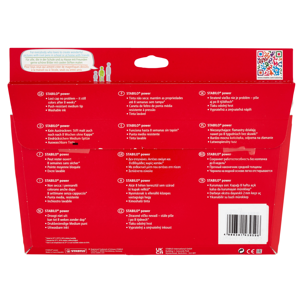 Stabilo Power Pennarelli Punta Media Astuccio 18 + 6 pz, , large