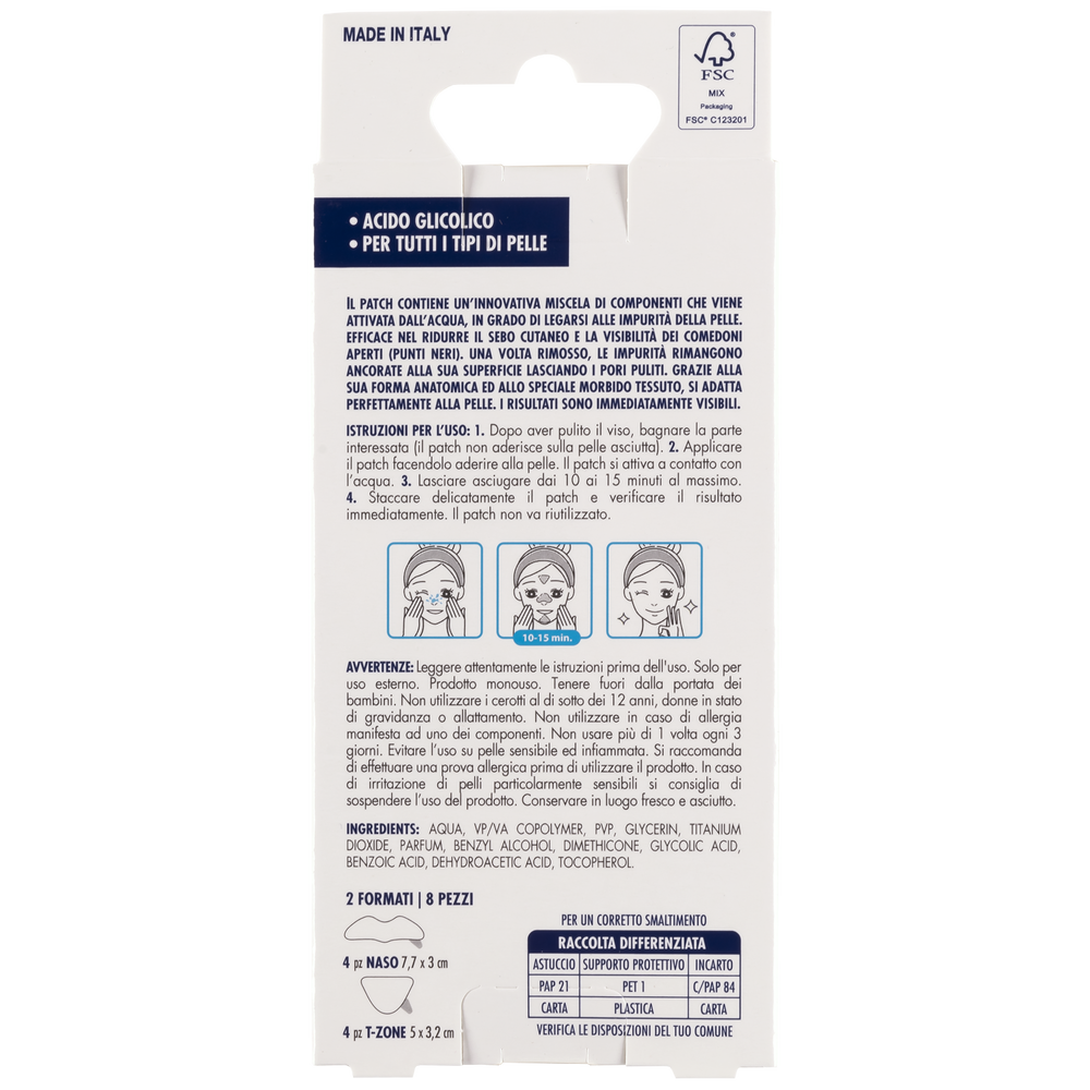 Essere Benessere Strips Sos Punti Neri Bianco 8pz, , large