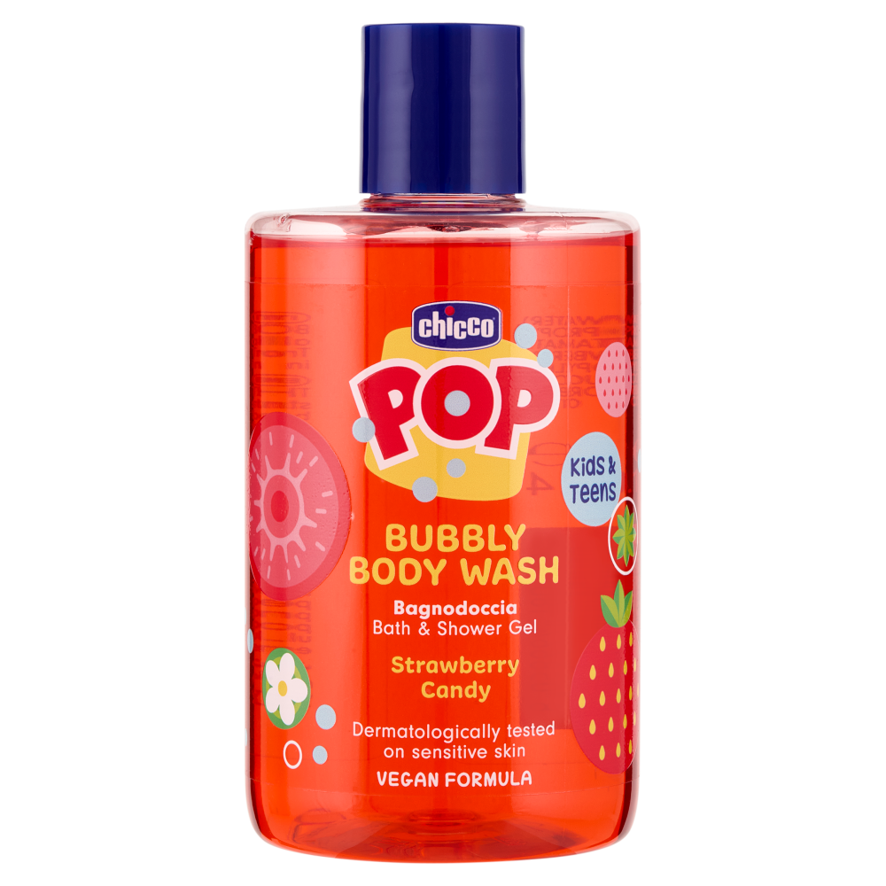 Chicco Pop Bubbly Body Wash Bagnodoccia Strawberry Candy 300 ml, , large