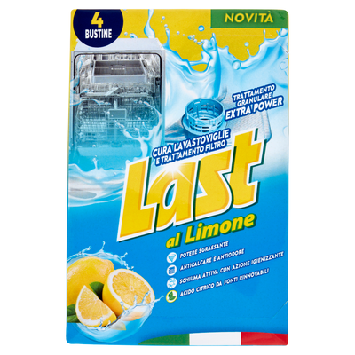 Last Cura Lavastoviglie e Trattamento Filtro al Limone 4 x 25 g
