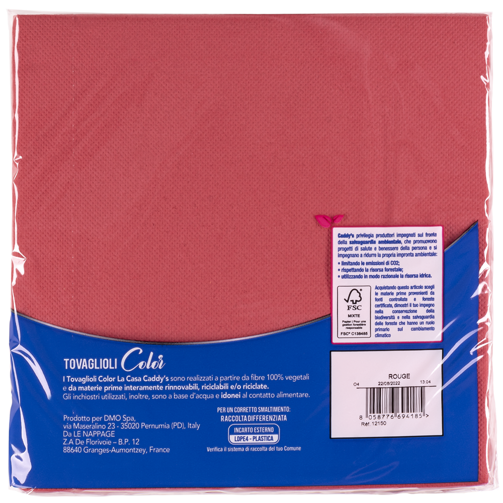 Caddy's Tovaglioli 38x38 Rosso 30 Pezzi, , large