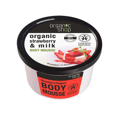 Organic Sho Body Mousse Yogurt alla Fragola 250 ml