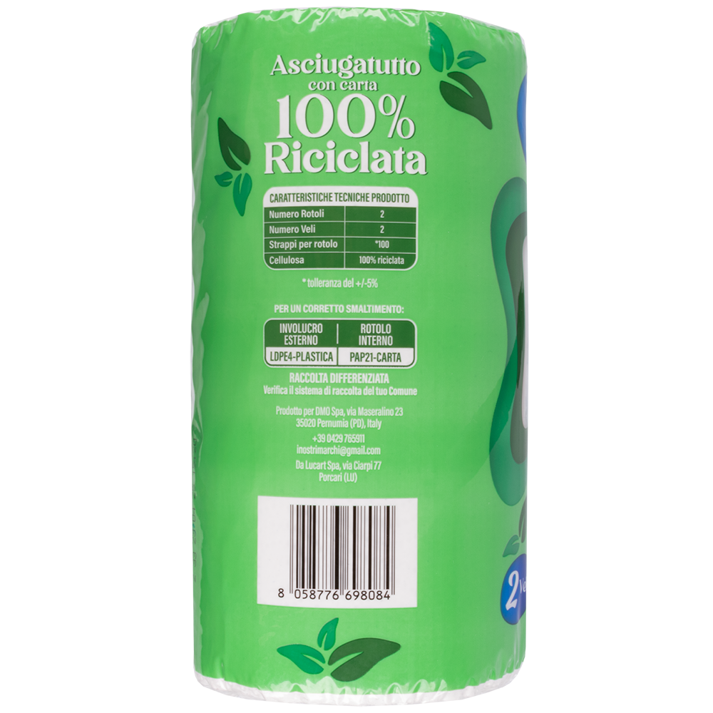 La Casa Caddy's Asciugatutto Riciclato 2 Rotoli, , large