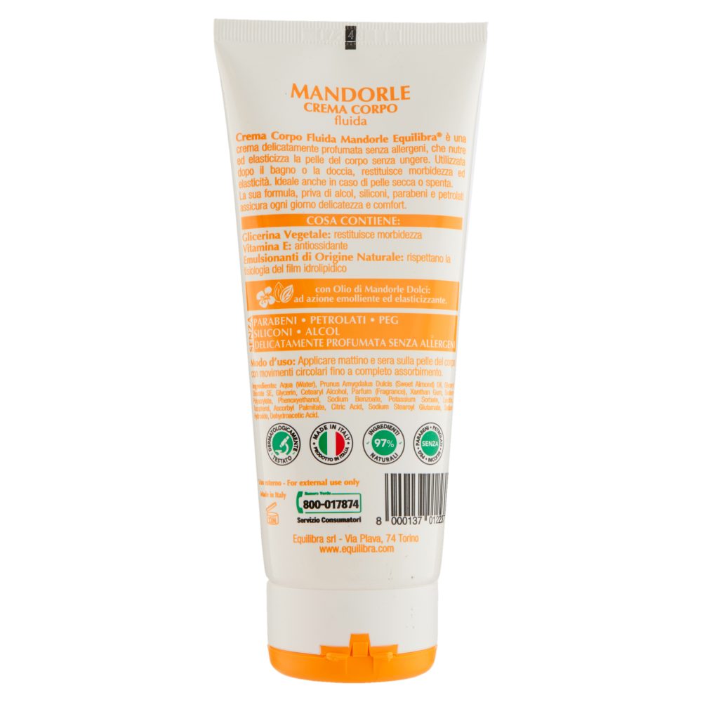 Equilibra Mandorle Crema Corpo Nutriente 200 ml, , large