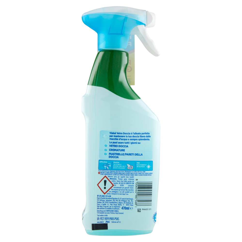 Viakal Detersivo Anticalcare Vetro Doccia Express Senza Risciacquo Spray 470 ml, , large