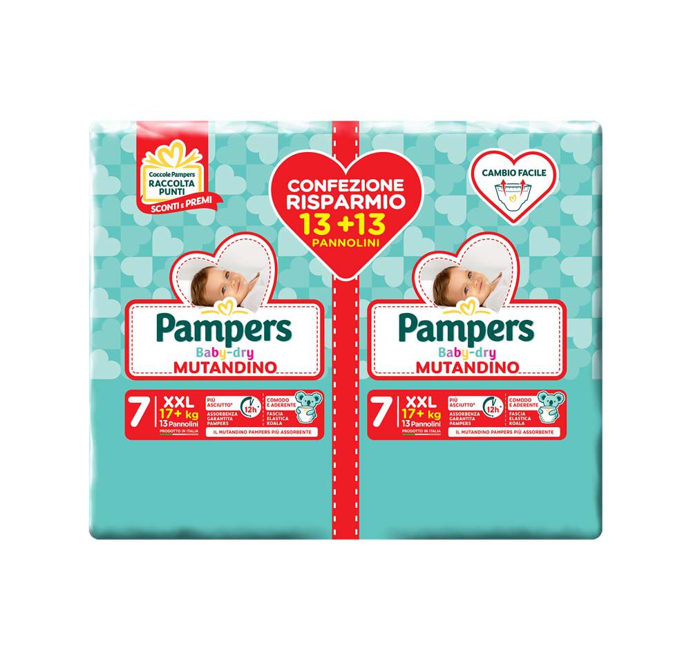 Pampers Baby Dry Mutandino XXL Duopack 26 Pannolini - -