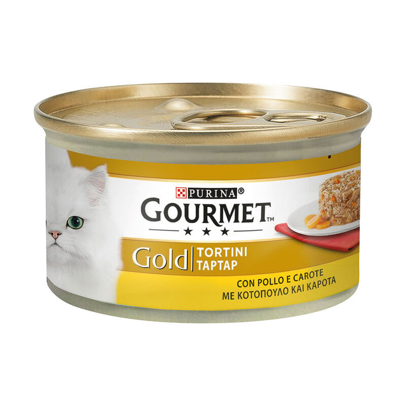 Gourmet Gold Cat Adult Tortini con Pollo e Carote 85 g - -