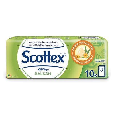 Scottex Balsam Fazzoletti Confezione da 10 Pacchetti