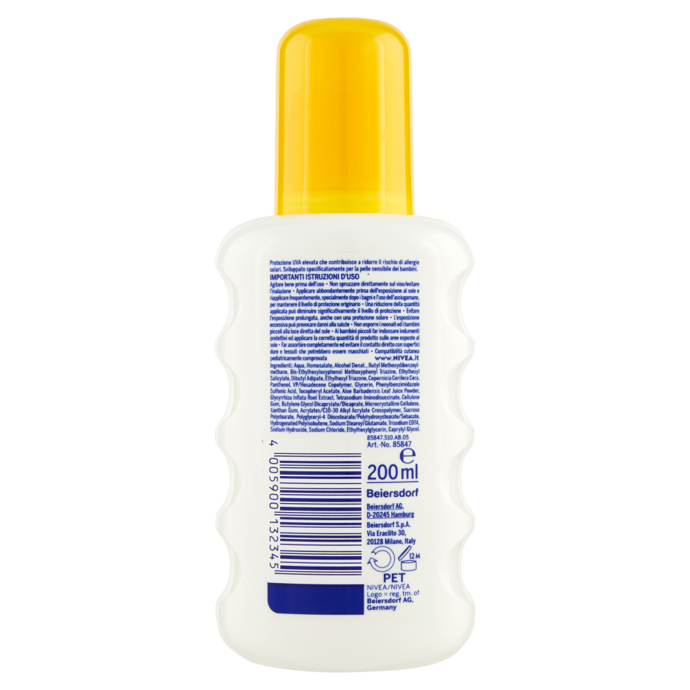 Nivea Sun Kids Spray Pure & Sensitive Spf 50+ 200 ml, , large