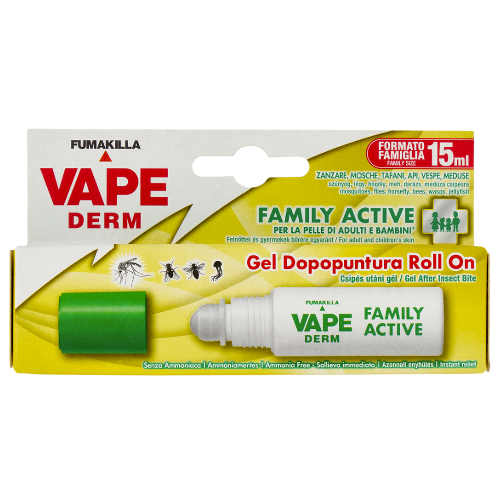 Vape Derm Family Active Gel Dopopuntura Roll-On 15 ml, , large