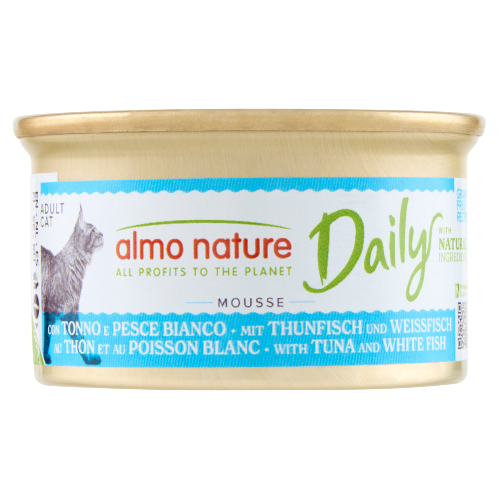 Almo Nature Daily Adult Cat Mousse con Tonno e Pesce Bianco 85 g - -