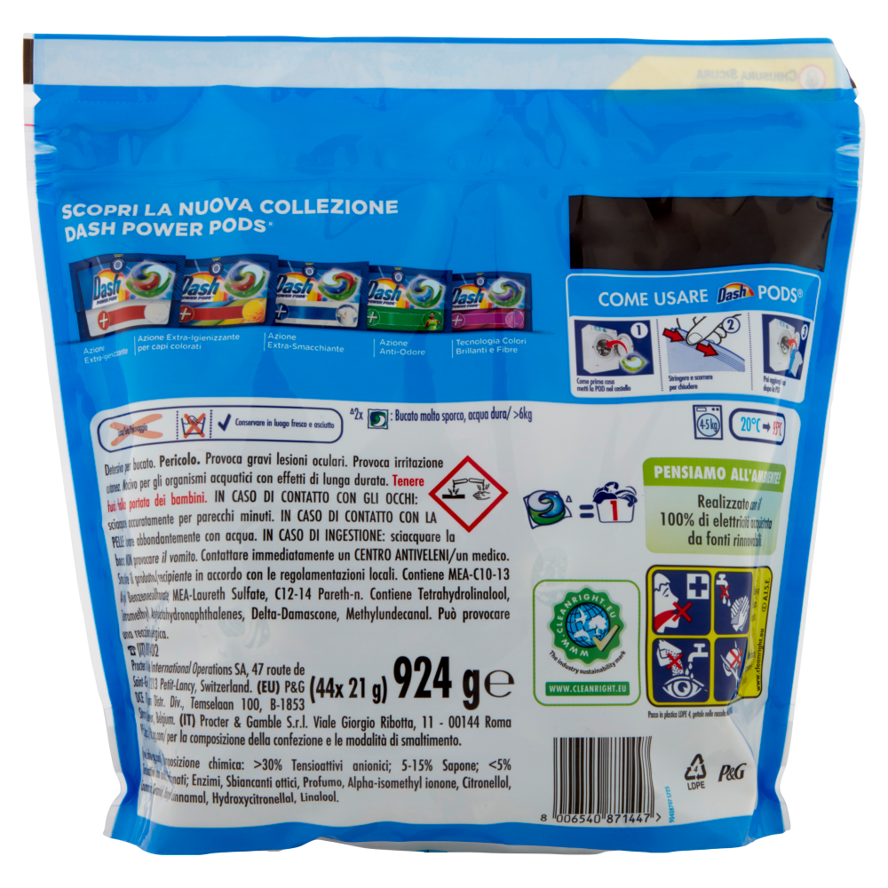 Dash Pods Detersivo Lavatrice Classico 44 Pezzi, , large
