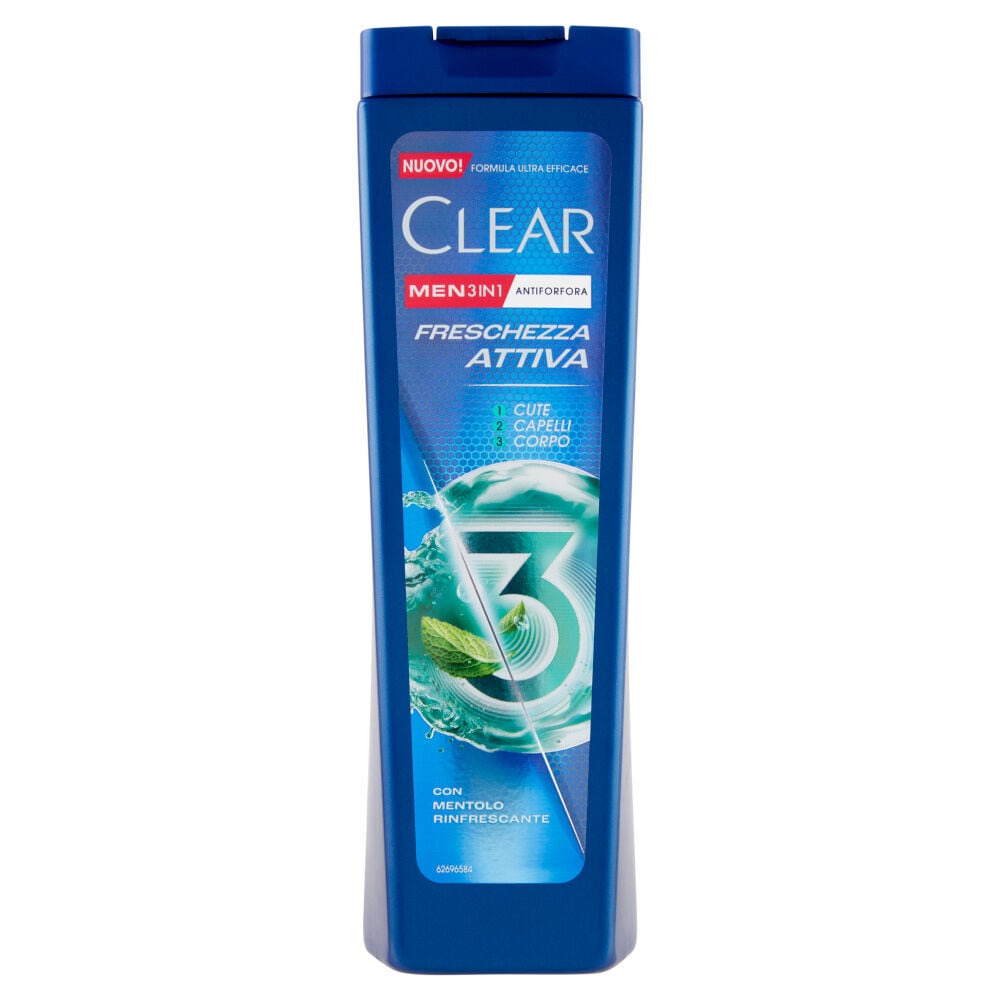 Clear Shampoo Freschezza Attiva 3in1 225ml - -