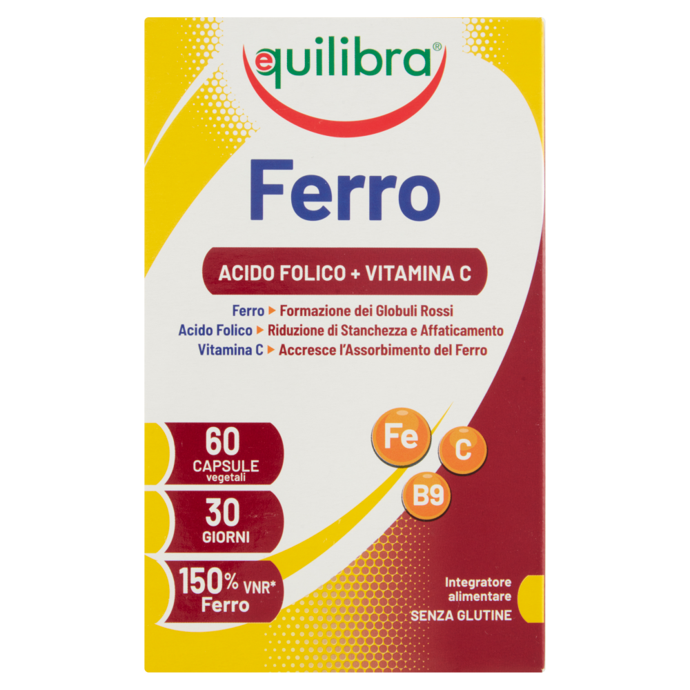 Equilibra Ferro Acido Folico + Vitamina c 60 Capsule, , large