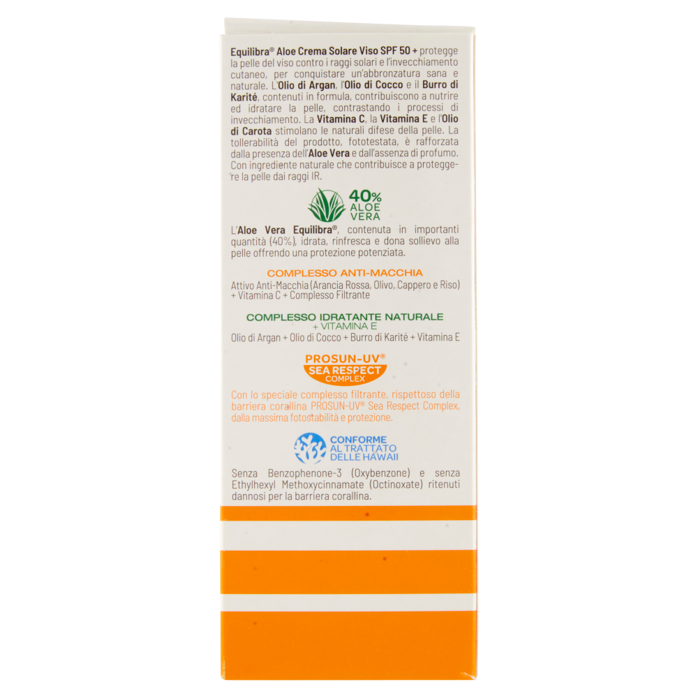 Equilibra Aloe Crema Solare Viso Anti-Age Spf 50 75 ml, , large