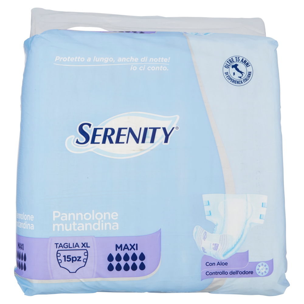 Serenity Classic Pannolone Mutandina Maxi Taglia XL 15 Pezzi, , large