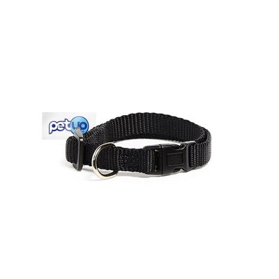 Petup Collare Nylon a Sgancio Nero 12 mm