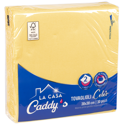 Caddy's Tovaglioli 38x38 Giallo 30 Pezzi