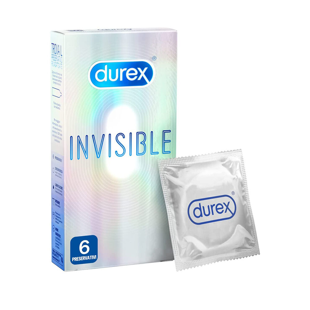 Durex Preservativi Invisible Sottile 6 Profilattici, , large